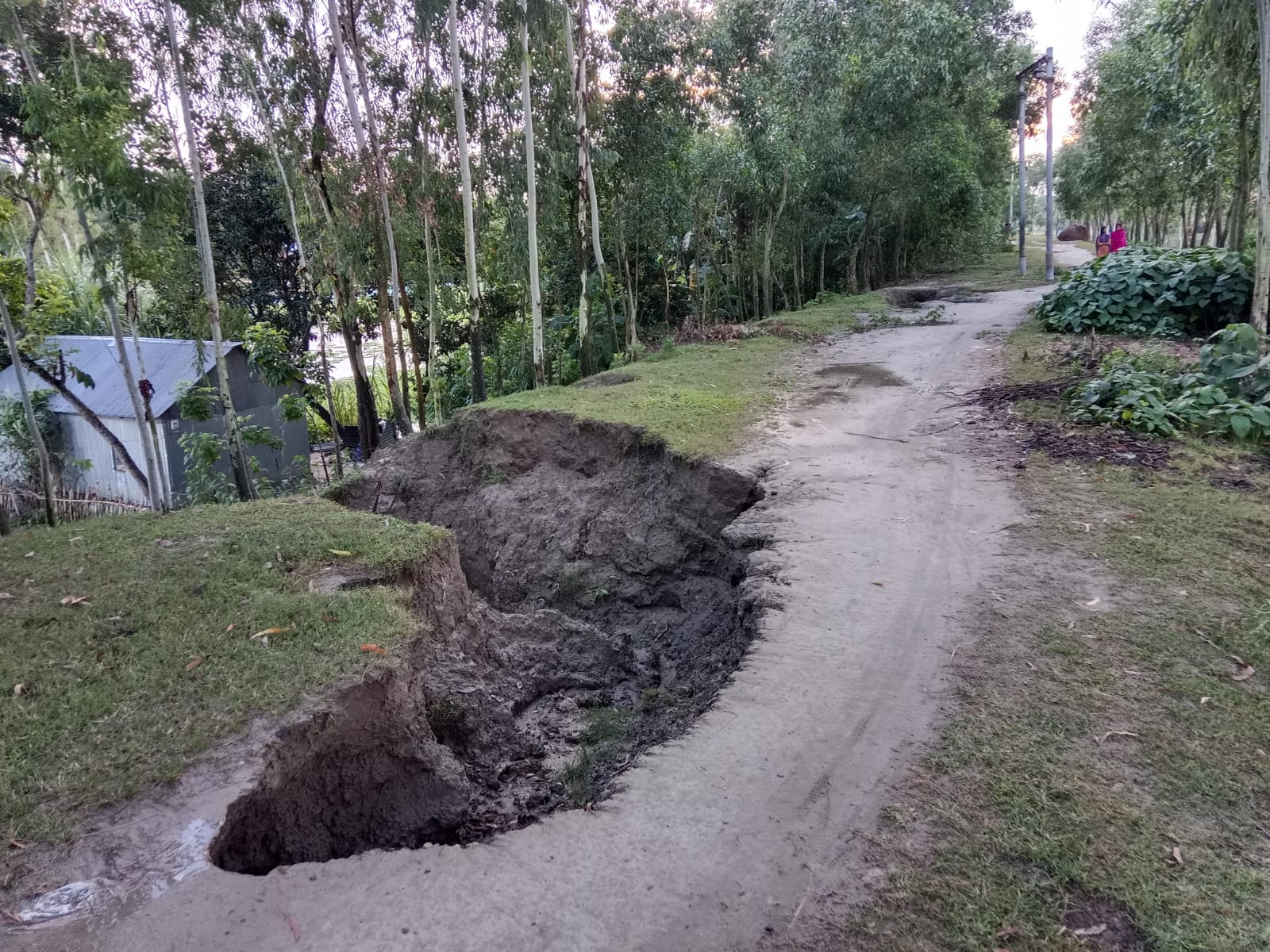 ধসে যাচ্ছে গাইবান্ধা শহরক্ষা বাঁধ, ২৫ পয়েন্টে ফাটল, ঘুম হারাম শহরবাসীর